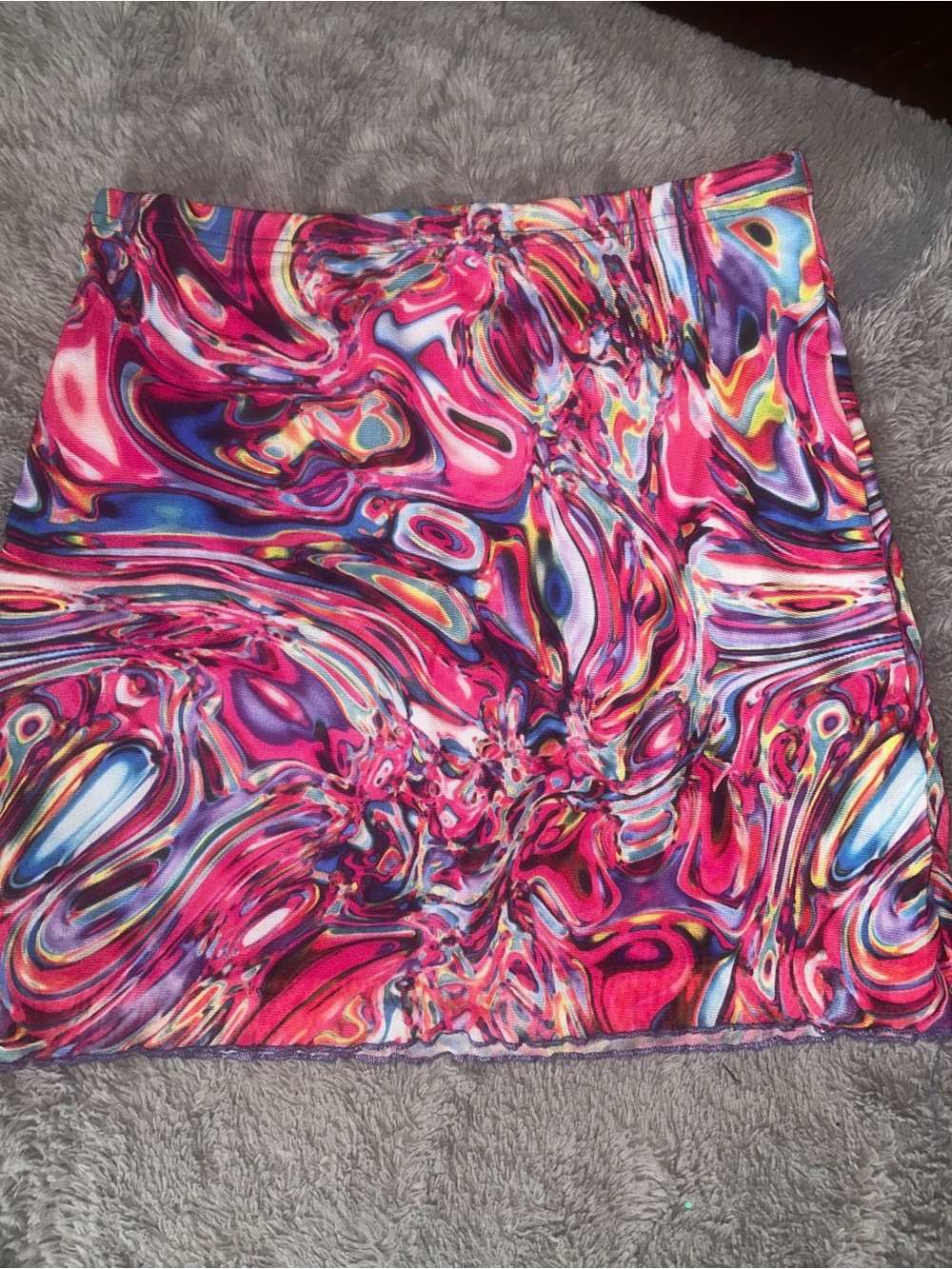 Vibrant Pink Swirl Mini Skirt